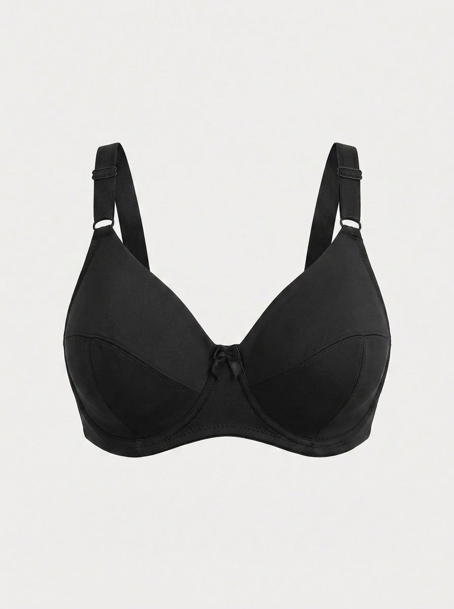 Full-Coverage Underwire Bra with Bow Detail