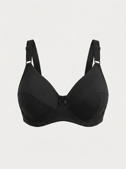 Full-Coverage Underwire Bra with Bow Detail