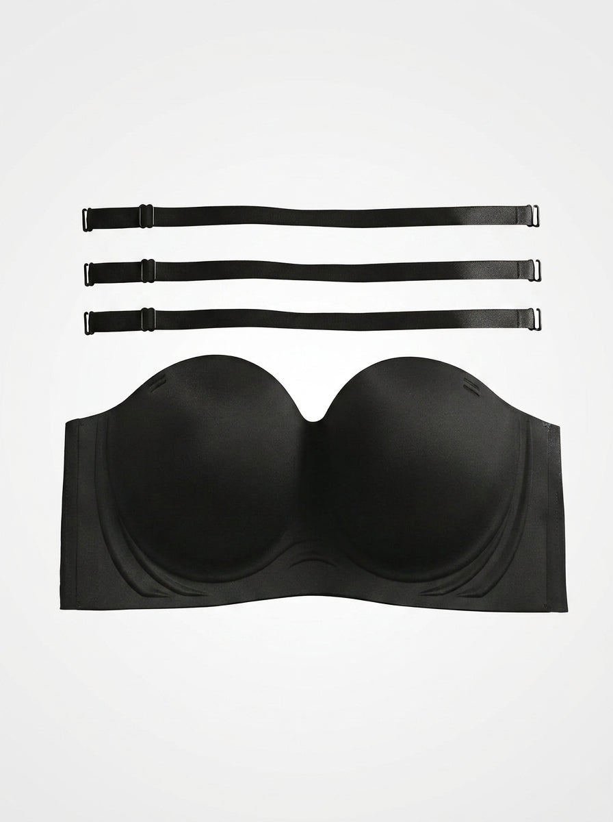 Strapless Bra with Deep Cups and Side Wings