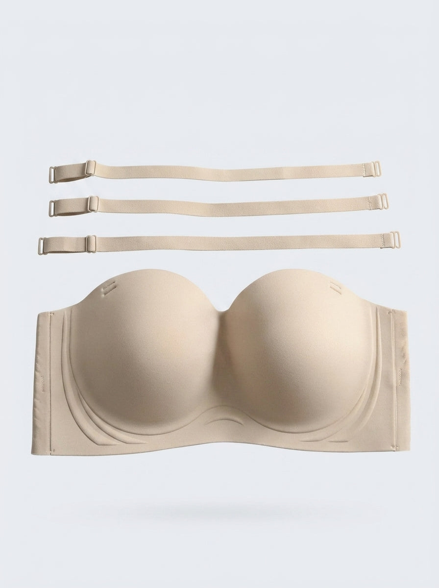 Strapless Bra with Deep Cups and Side Wings