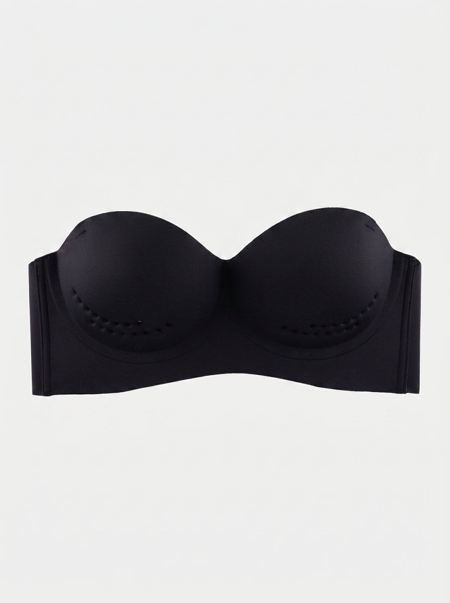 Strapless Push Up Bra with Breathable Latex Cups