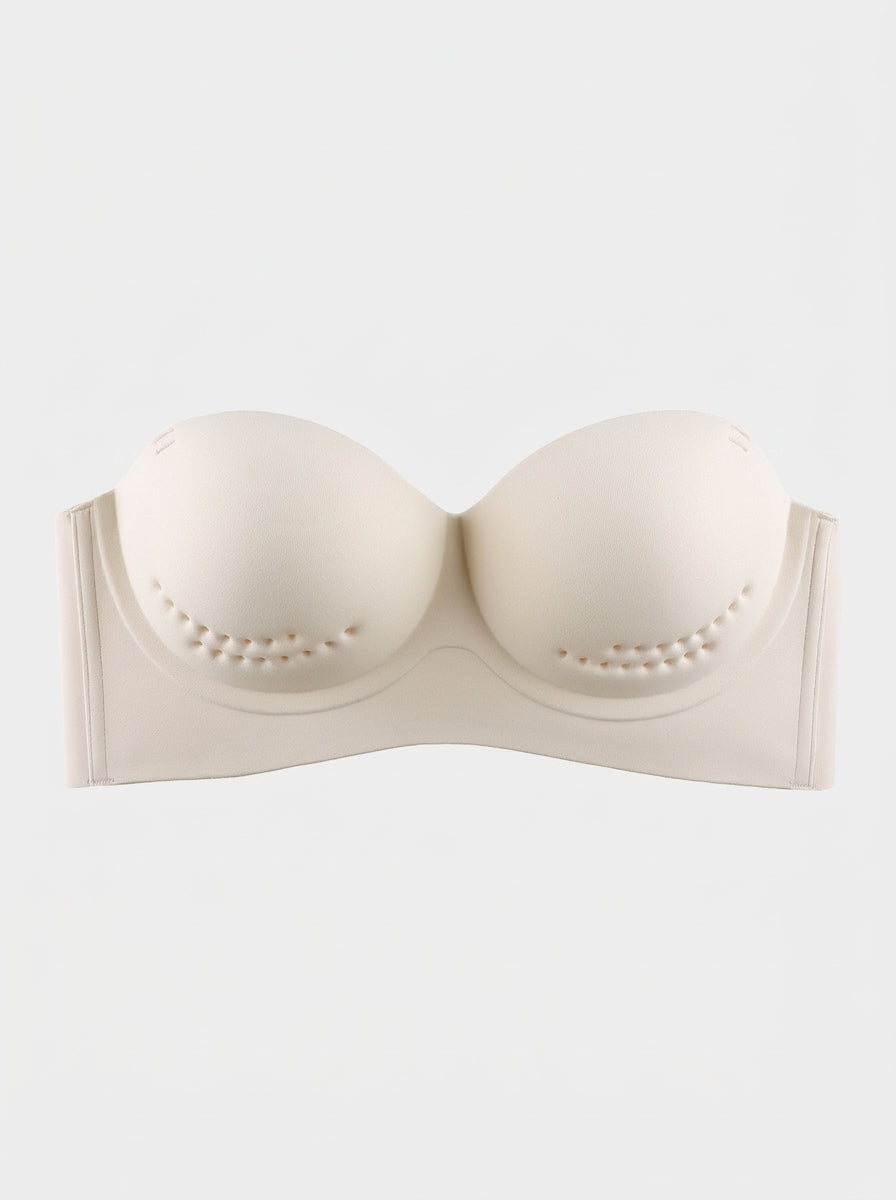 Strapless Push Up Bra with Breathable Latex Cups