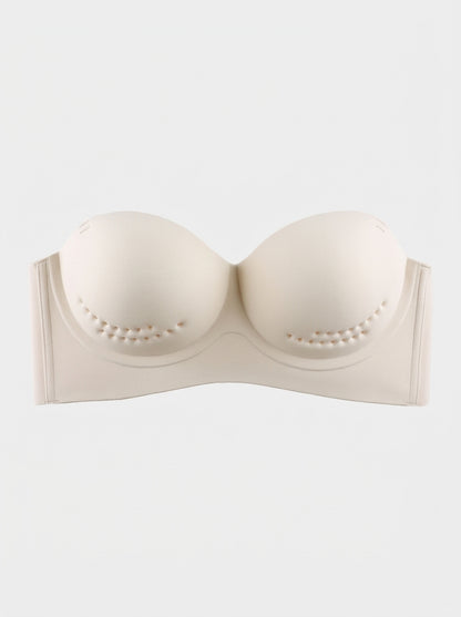Strapless Push Up Bra with Breathable Latex Cups