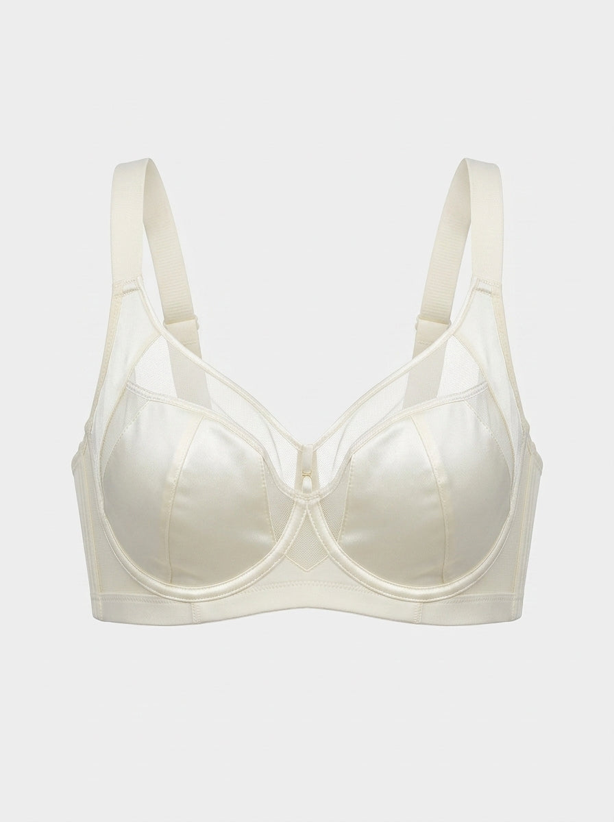 Full Coverage Underwire Bra with Mesh Sides