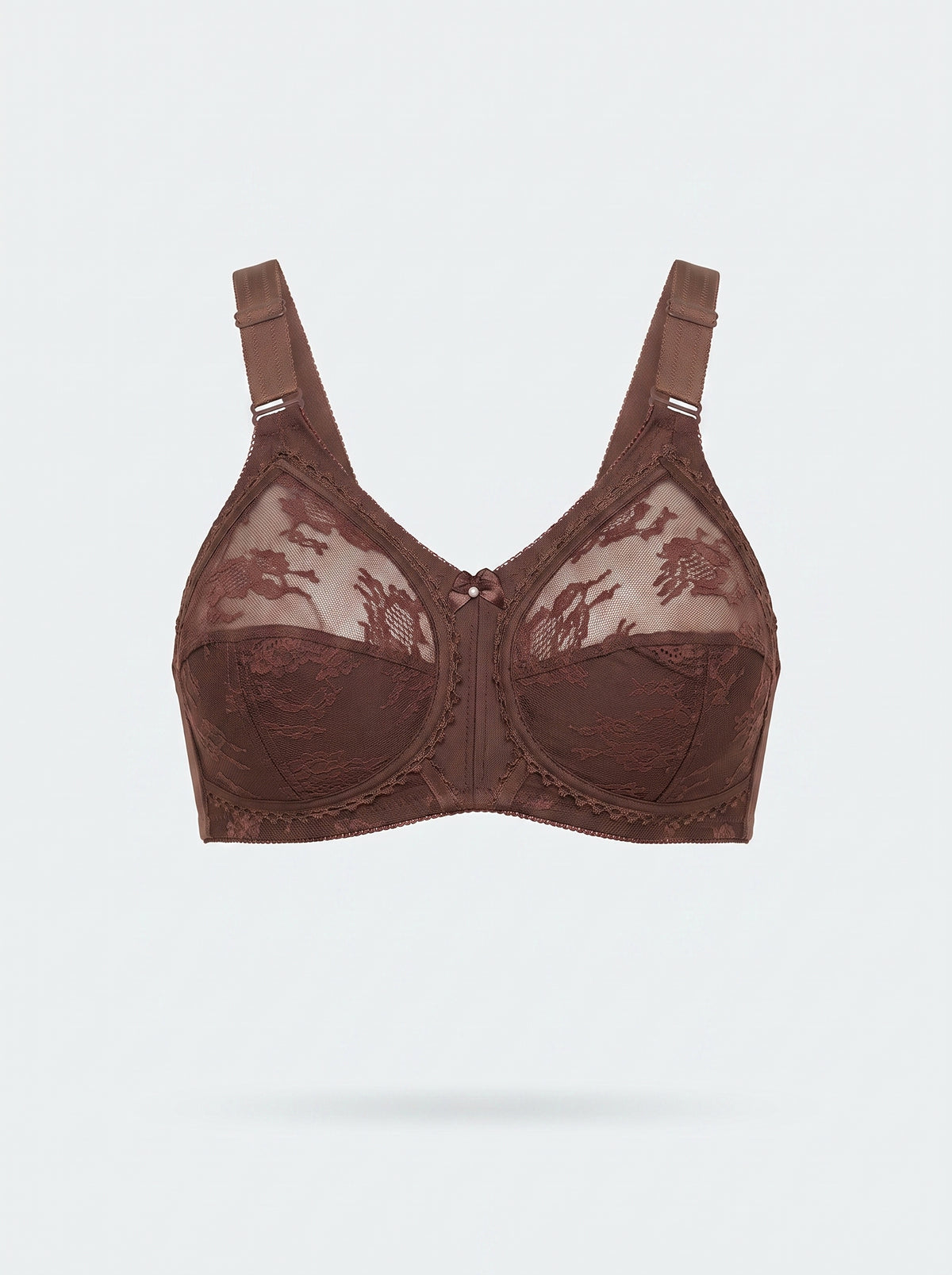 Full Coverage Lace Bra with Wire-Free Support