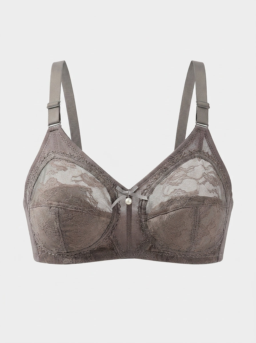 3pcs Sheer Floral Lace Underwire Bra