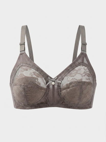 3pcs Sheer Floral Lace Underwire Bra