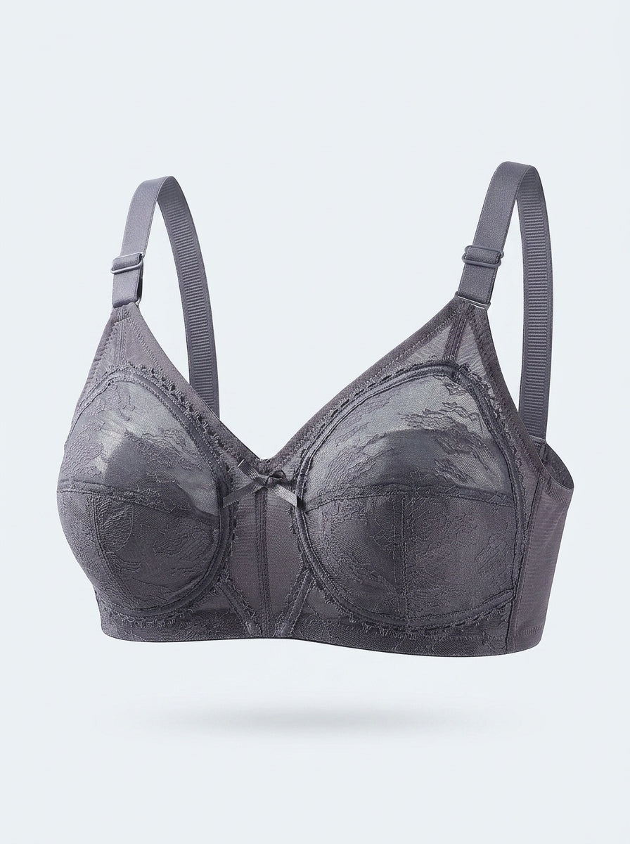 3pcs Sheer Floral Lace Underwire Bra