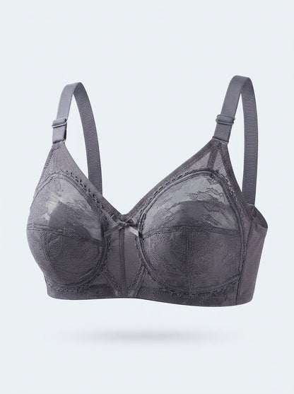 3pcs Sheer Floral Lace Underwire Bra