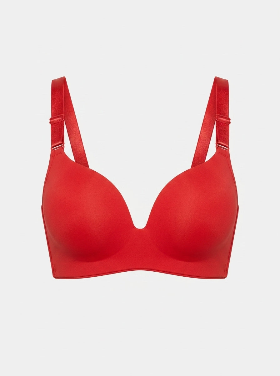 Smooth Moulded Push-Up Bra with Adjustable Straps