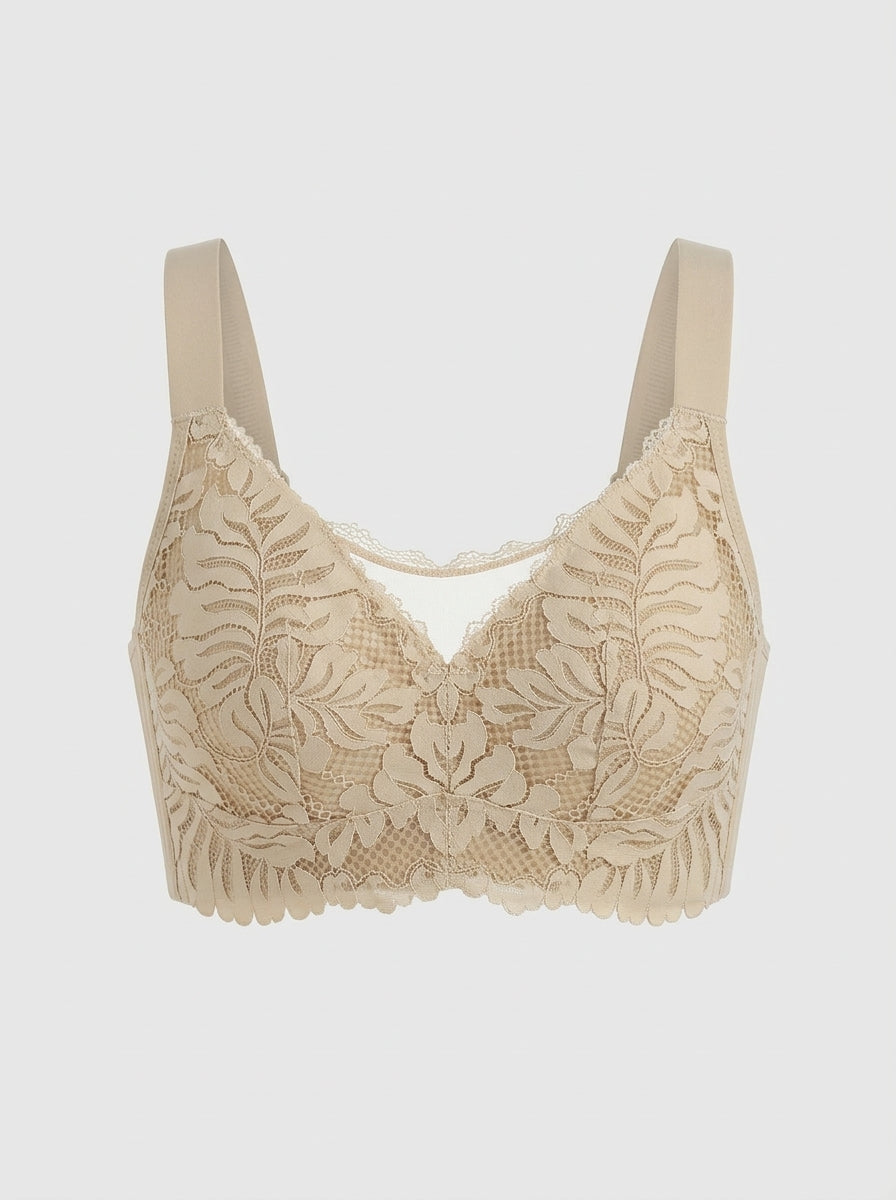 Floral Lace Wireless Full Coverage Bra