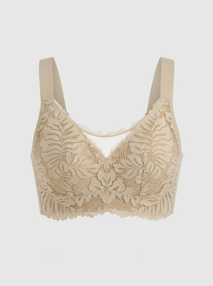 Floral Lace Wireless Full Coverage Bra
