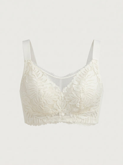 Floral Lace Wireless Full Coverage Bra