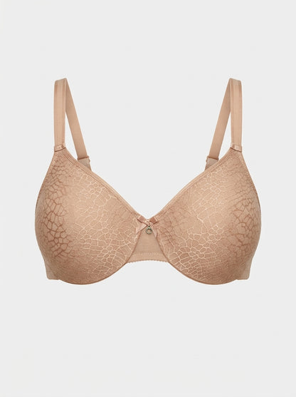 Floral Jacquard Underwire Full Coverage Bra