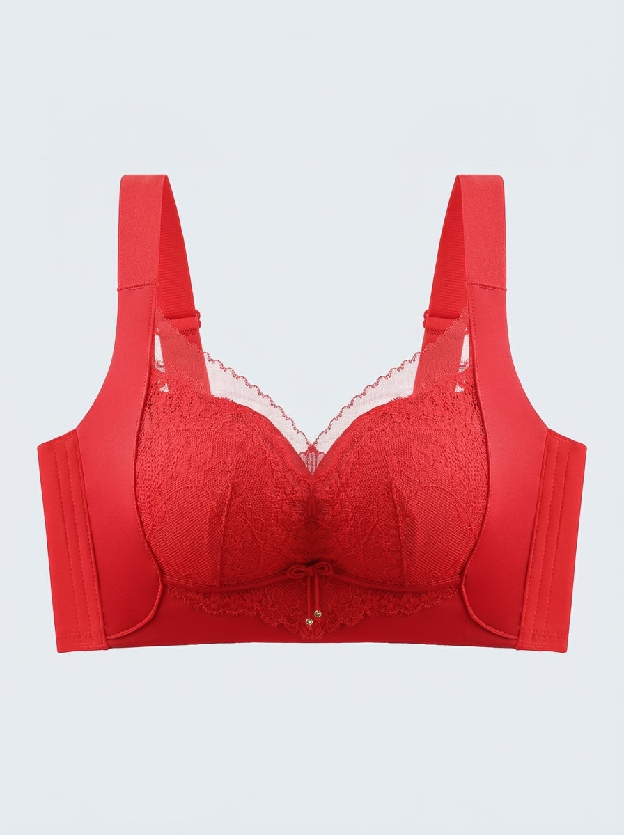 Floral Lace Underwire Bra with Wide Straps