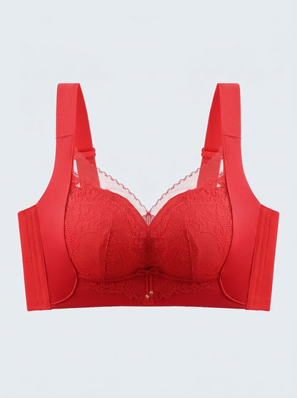 Floral Lace Underwire Bra with Wide Straps
