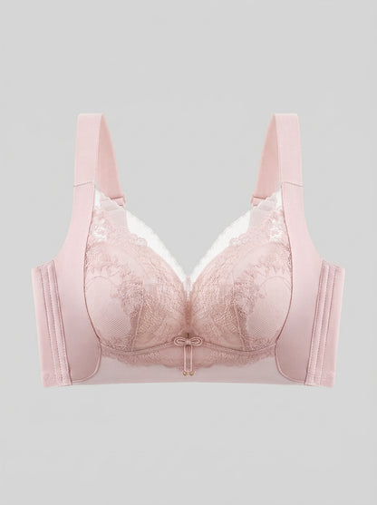 Floral Lace Underwire Bra with Wide Straps