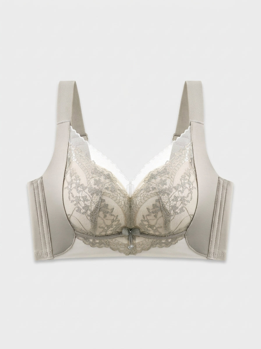 Floral Lace Underwire Bra with Wide Straps