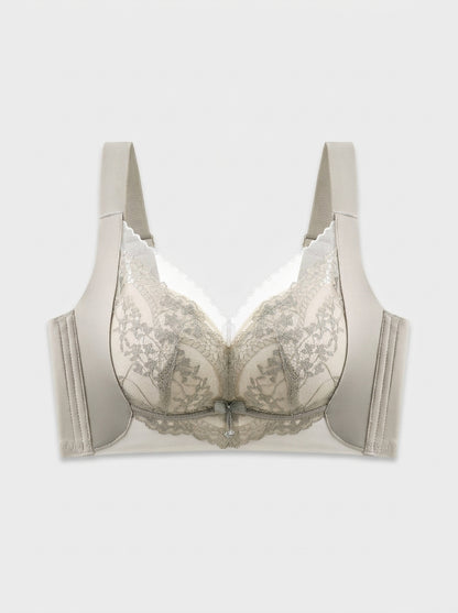 Floral Lace Underwire Bra with Wide Straps