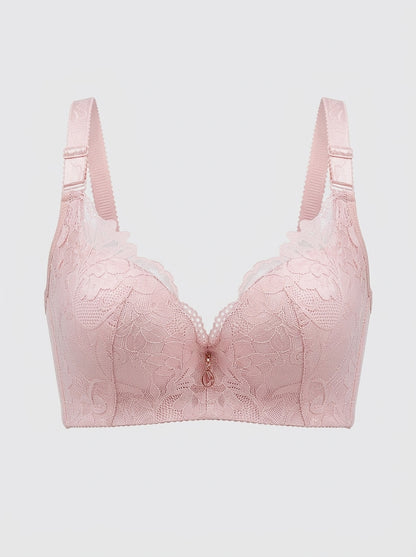 Floral Lace Push-Up Bra with Underwire