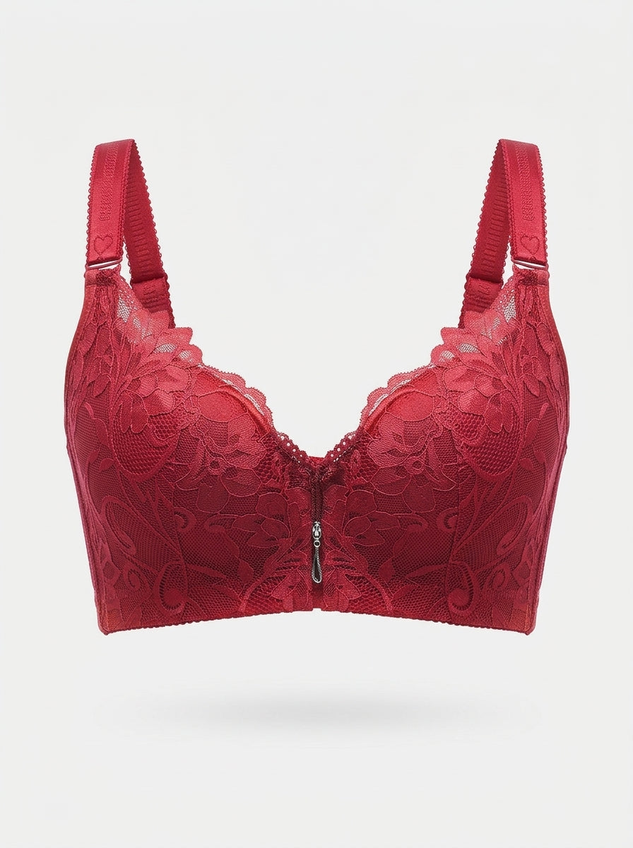 Floral Lace Push-Up Bra with Underwire