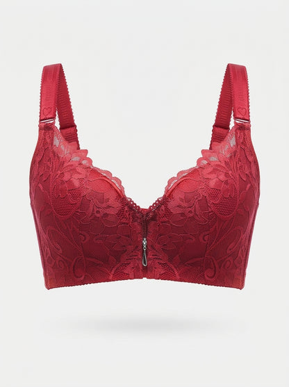 Floral Lace Push-Up Bra with Underwire