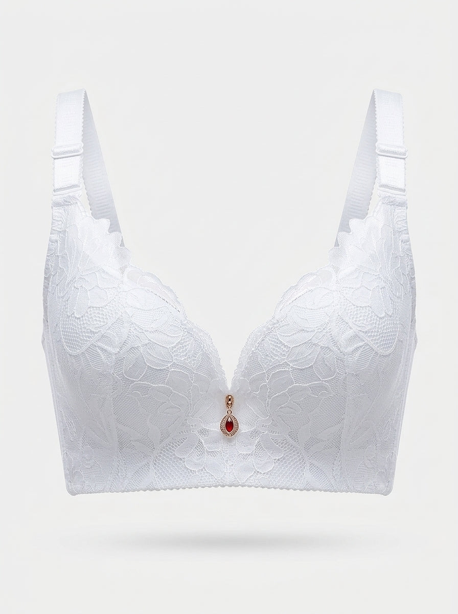 Floral Lace Push-Up Bra with Underwire