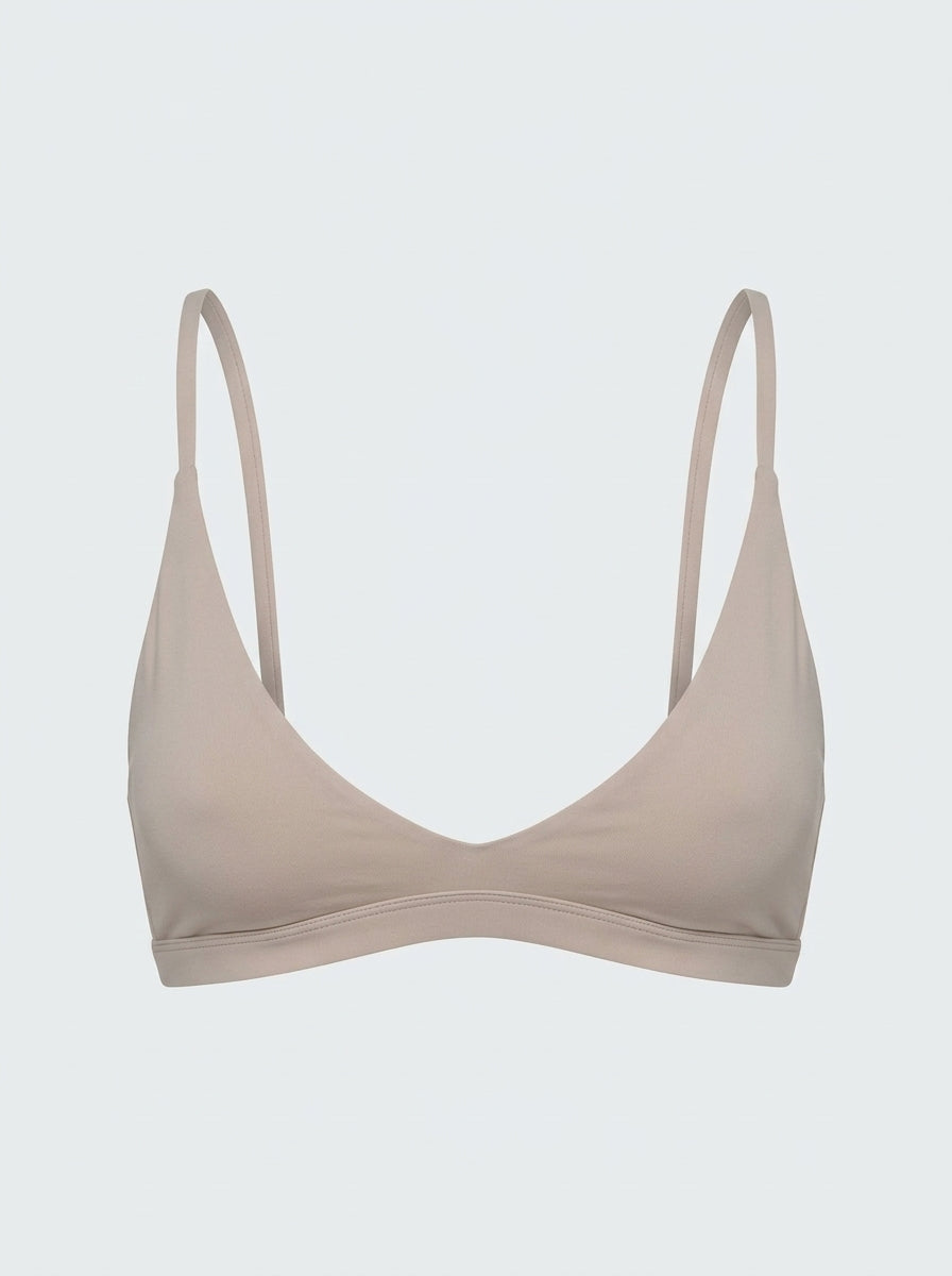 Smooth Triangle Bralette with Thin Adjustable Straps