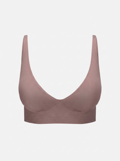 Seamless V-Neck Comfort Bra Wire - Free