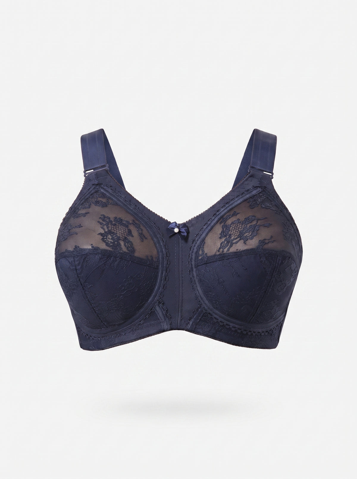 Full Coverage Lace Bra with Wire-Free Support