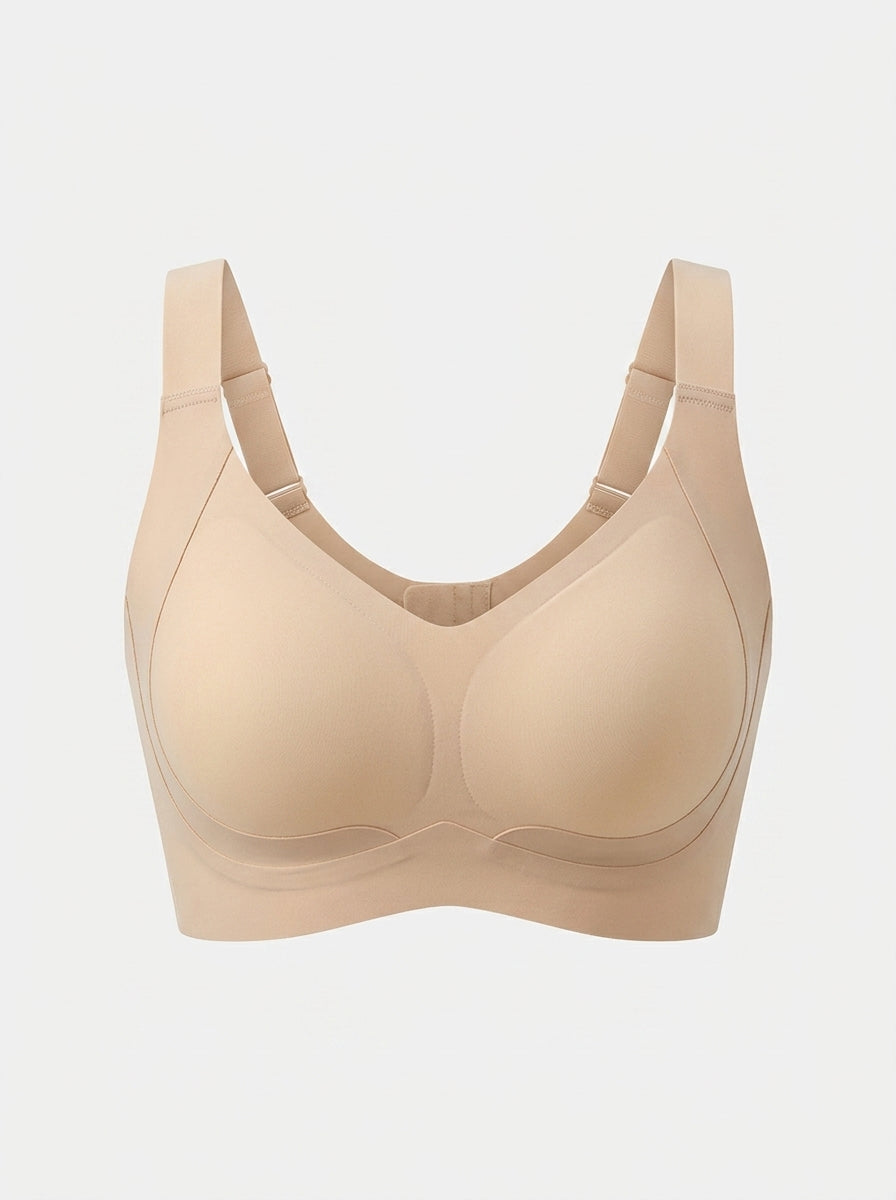 Seamless Wire-Free Jelly Bra with Wide Straps