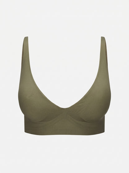 Seamless V-Neck Comfort Bra Wire - Free