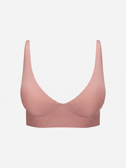 Seamless V-Neck Comfort Bra Wire - Free