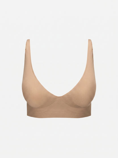 Seamless V-Neck Comfort Bra Wire - Free