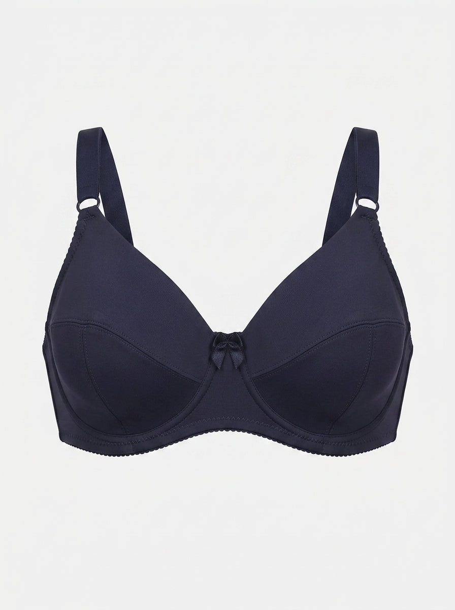 Full-Coverage Underwire Bra with Bow Detail