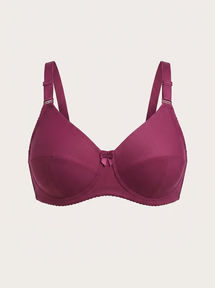 Full-Coverage Underwire Bra with Bow Detail