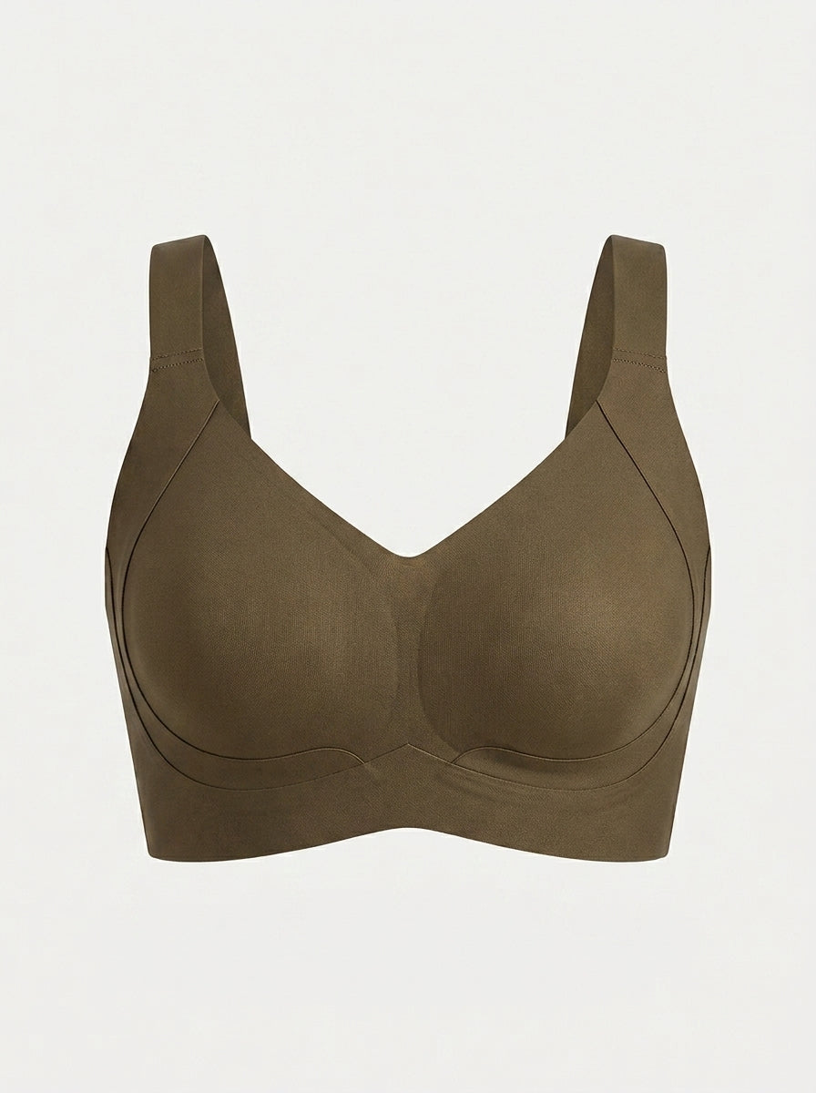 Seamless Wire-Free Jelly Bra with Wide Straps