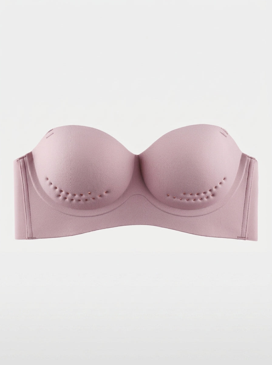 Strapless Push Up Bra with Breathable Latex Cups