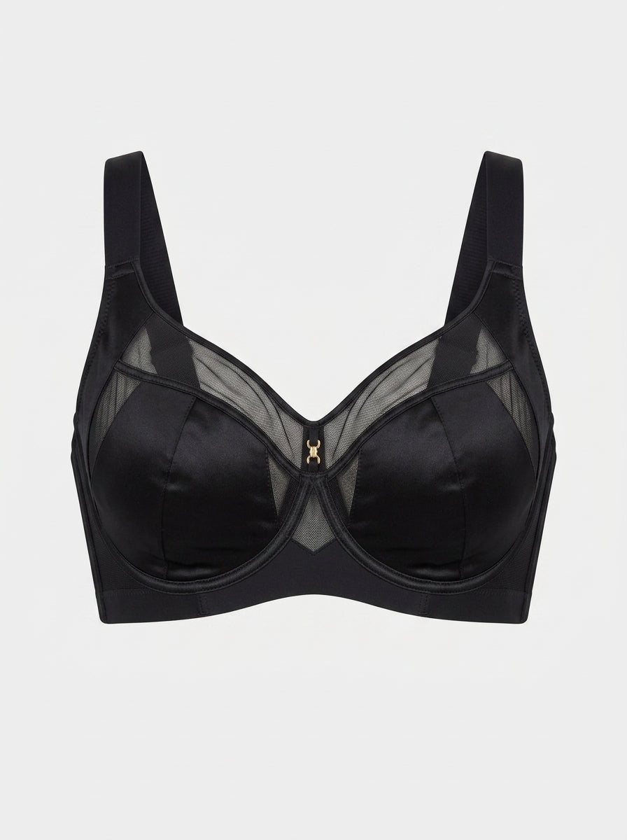 Full Coverage Underwire Bra with Mesh Sides