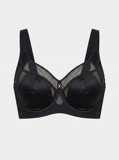 Full Coverage Underwire Bra with Mesh Sides