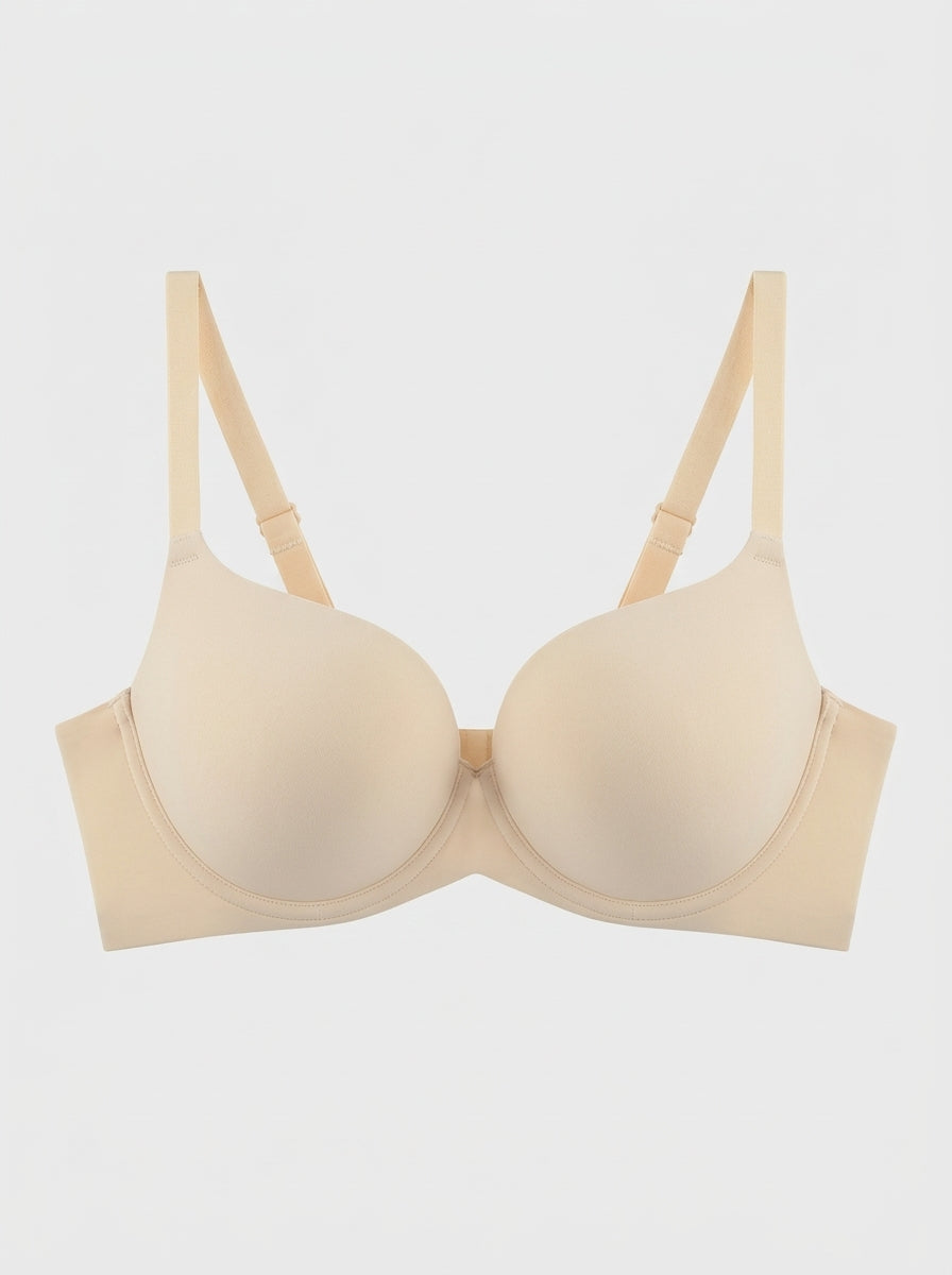 Smooth Push-Up Bra with Underwire & Adjustable Straps