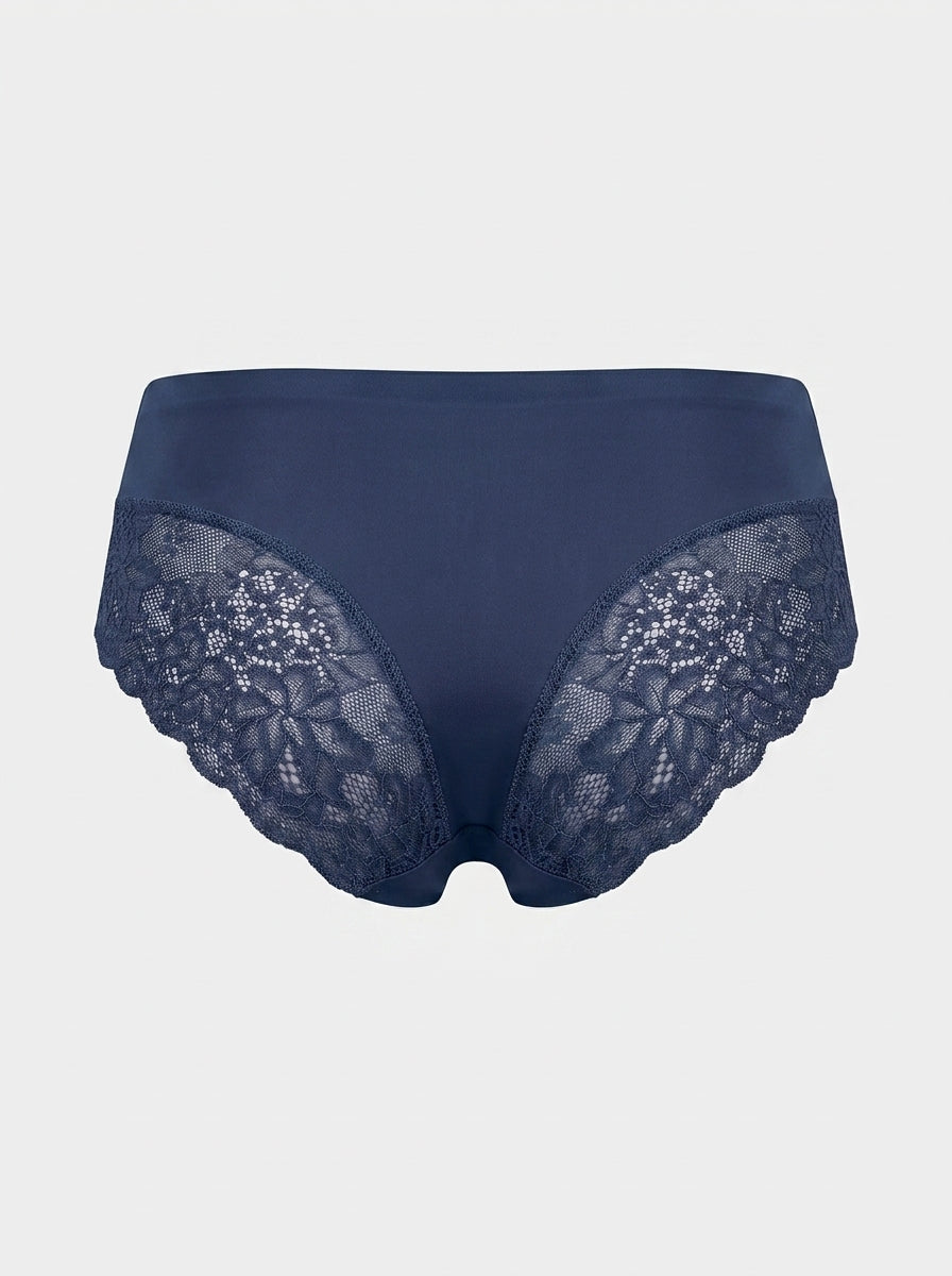 Silky Panties with Lace Side Panels