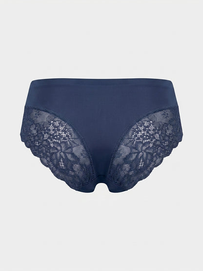 Silky Panties with Lace Side Panels