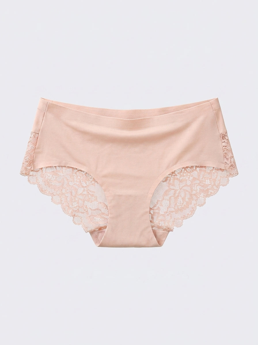 Silky Panties with Lace Side Panels