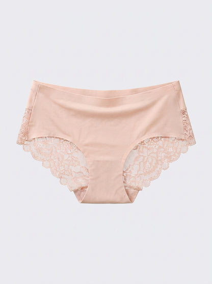 Silky Panties with Lace Side Panels