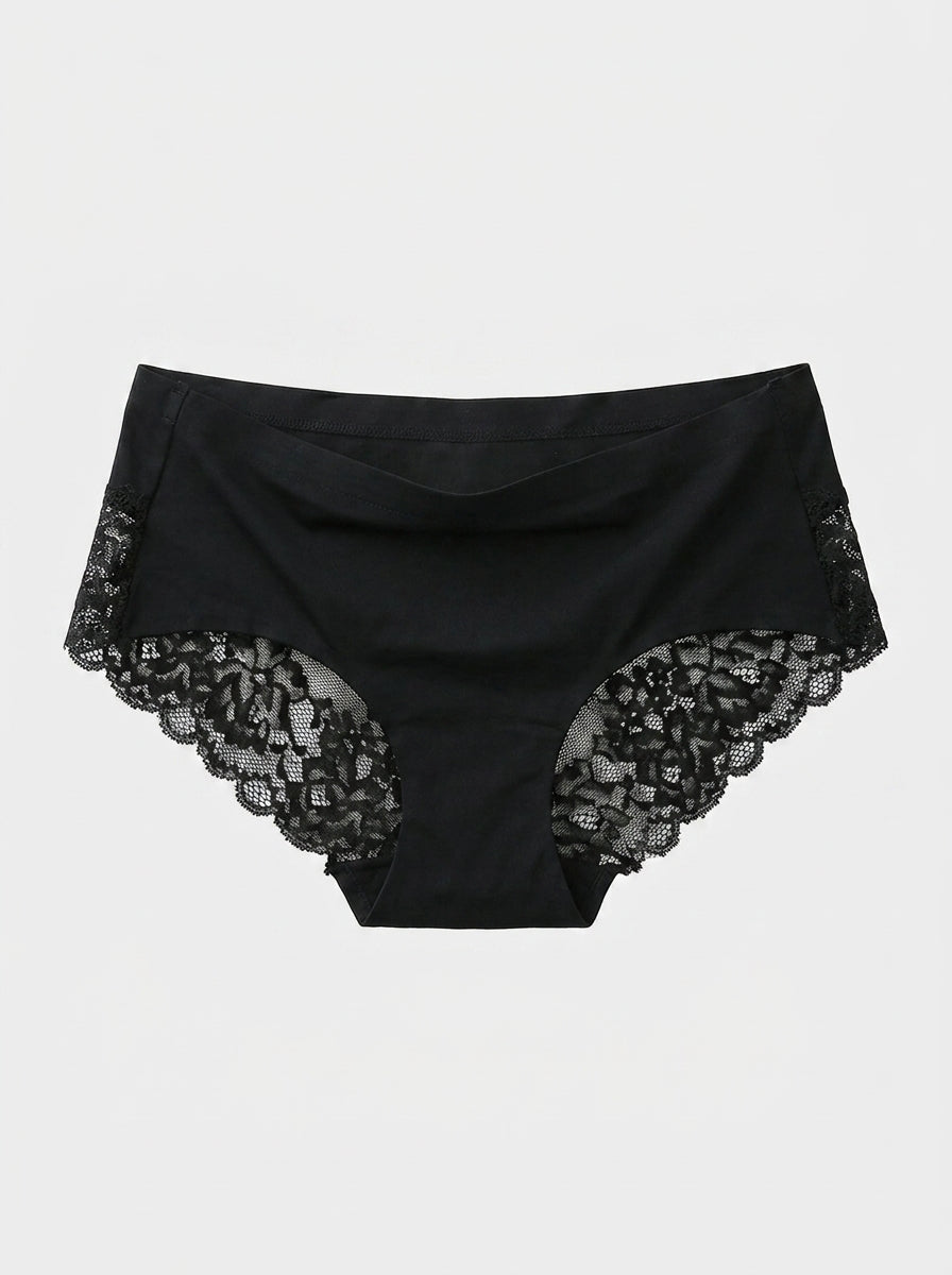Silky Panties with Lace Side Panels
