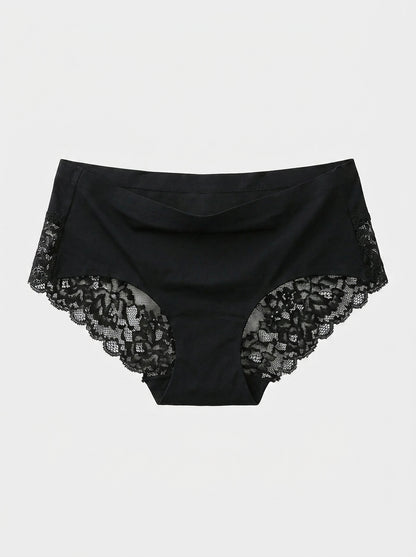Silky Panties with Lace Side Panels