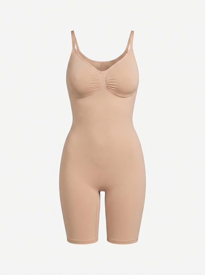 Seamless Shapewear Bodysuit with Mid Thigh Shorts