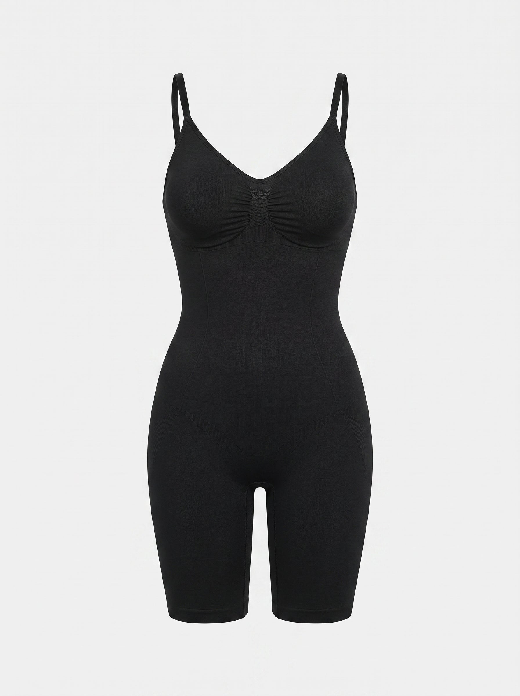 Seamless Shapewear Bodysuit with Mid Thigh Shorts