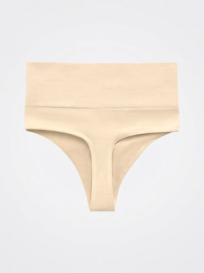 2-Piece Set Seamless High-Waist Thong with Tummy-Shaping
